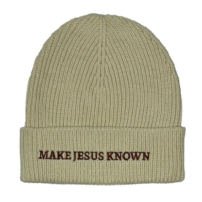 BEANIE MAKE JESUS KNOWN - BEIGE