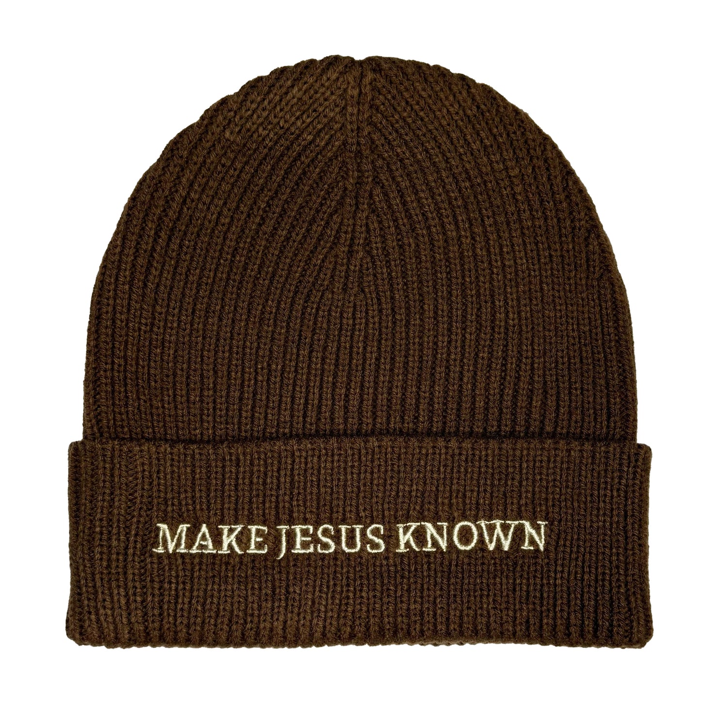 BEANIE MAKE JESUS KNOWN - BROWN