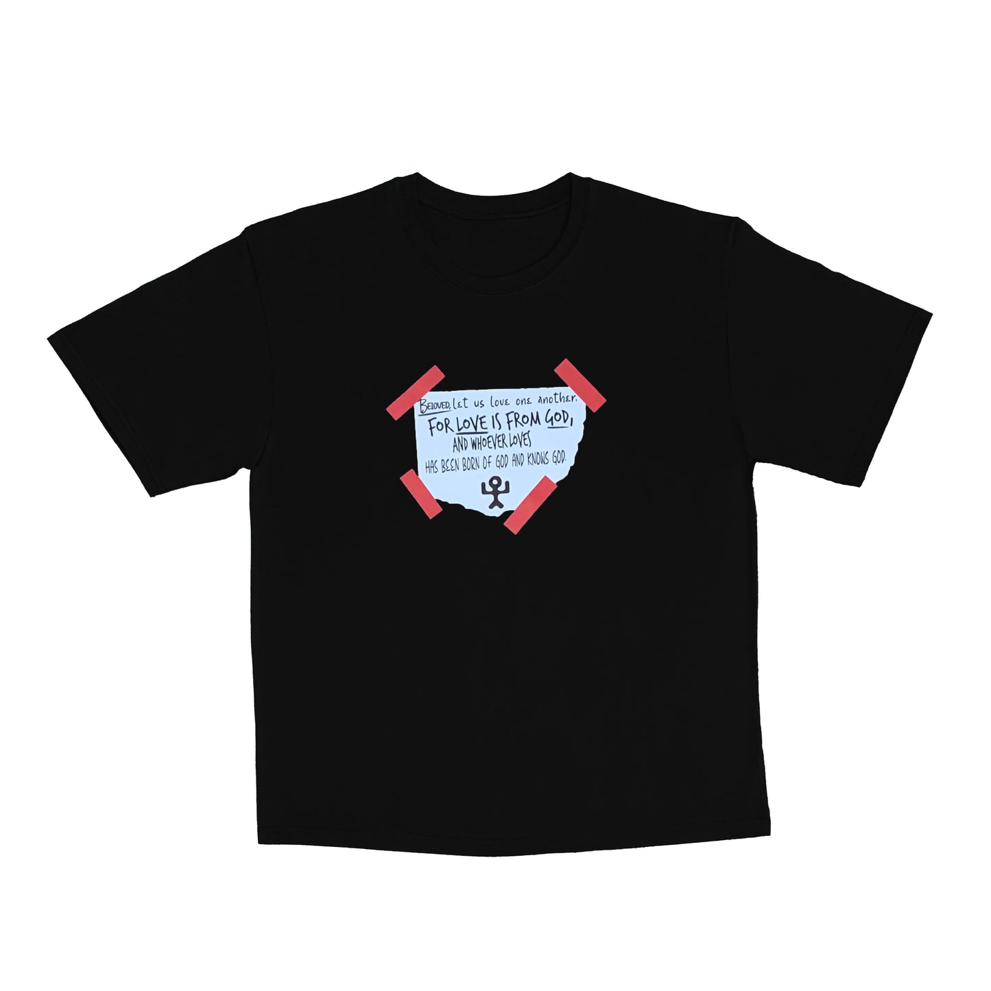 FOR LOVE IS FROM GOD TEE, BLACK